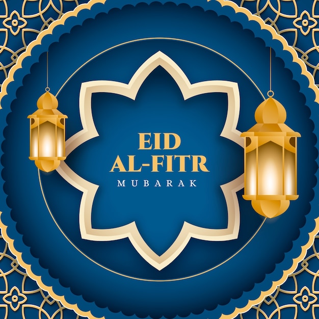 Eid al-fitr-Illustration mit Farbverlauf