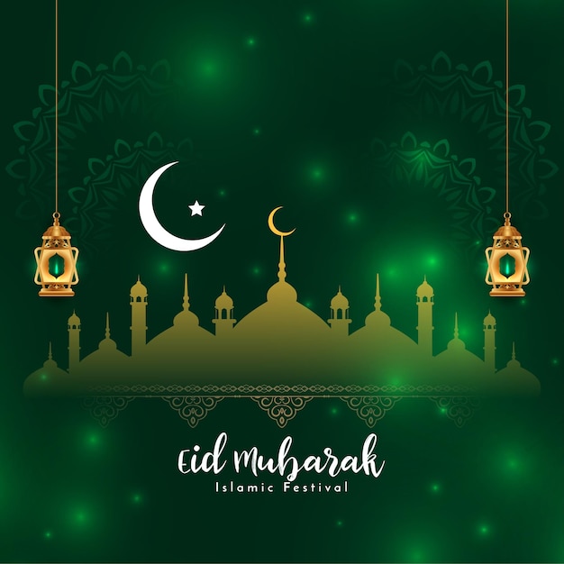 Eid mubarak-festivalhintergrund-designvektor