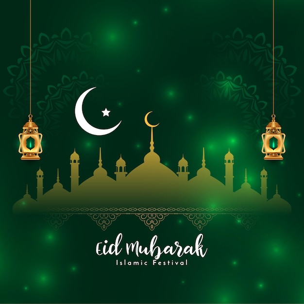 Eid Mubarak-Festivalhintergrund-Designvektor