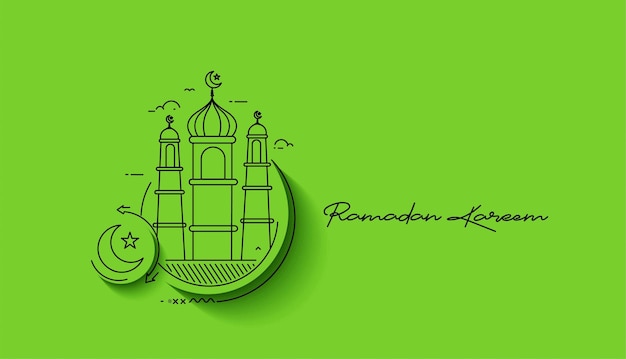 Eid Mubarak Ramadan Kareem muslimisches Festival Hintergrunddesign