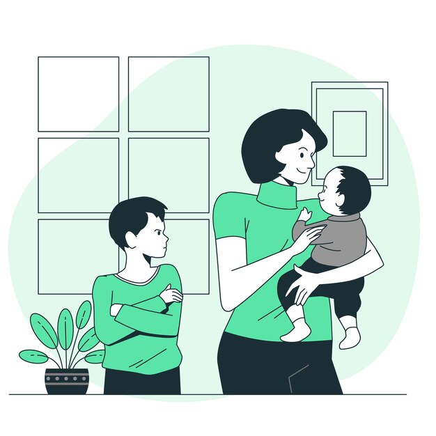 Eifersüchtige Konzeptillustration