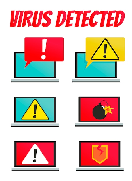 Ein Computer mit einem Virus