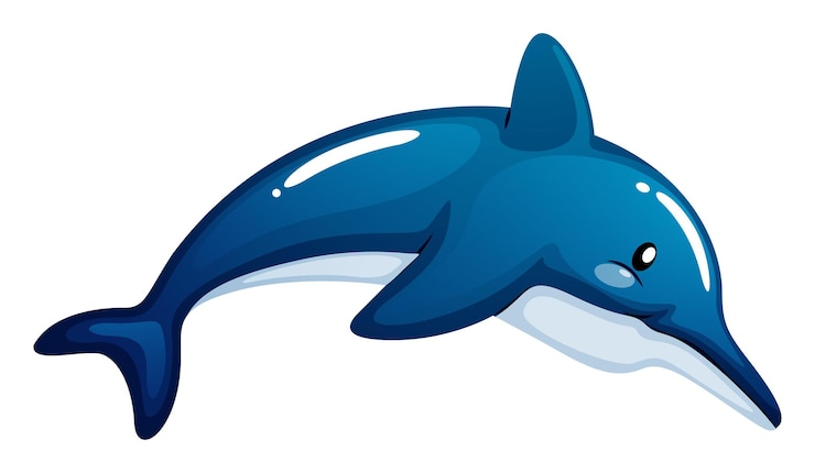 Kostenlose Vektor ein delphin