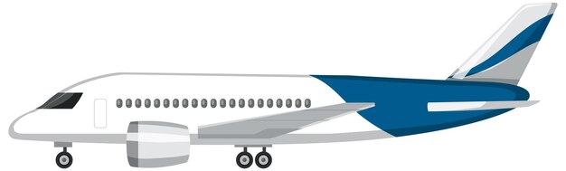 Ein Flugzeug im Cartoon-Stil isoliert