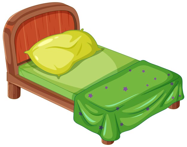 Ein gemütliches Einzelbett aus Holz