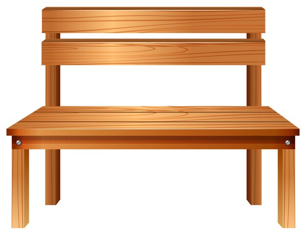 Ein glattes Holzmöbel