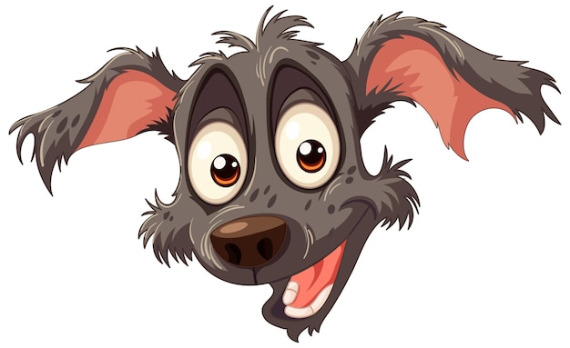 Kostenloser Vektor ein glücklicher cartoon-hund lächelt