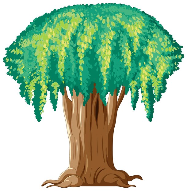 Ein riesiger Baum auf weißem Hintergrund