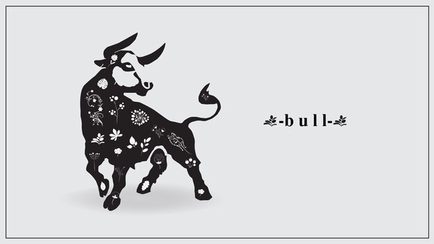 Stier Tribal Tattoo Kunst Premium Vektor