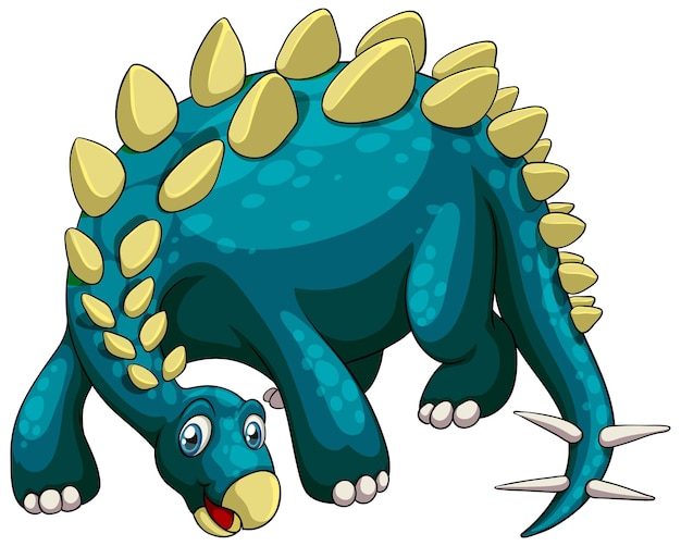 Kostenloser Vektor ein stegosaurus-dinosaurier-cartoon-charakter