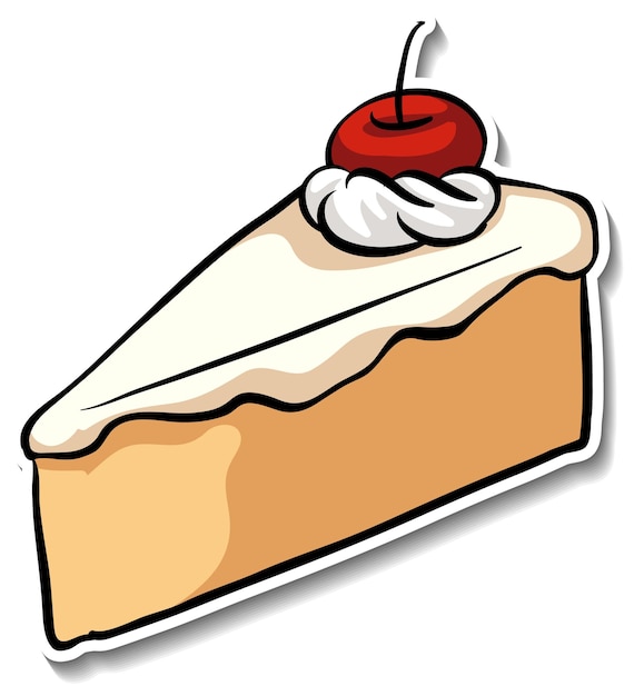 Ein Stück Vanillekuchen mit Sahnehäubchen