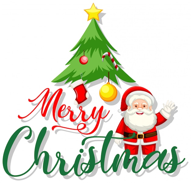 Ein Symbol Der Frohen Weihnachten Kostenlose Vektor