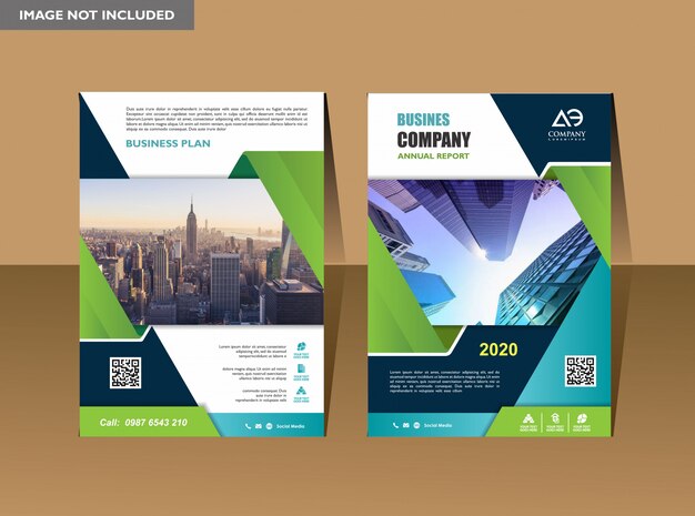 Einband Buch Broschure Layout Flyer Plakat Hintergrund Geschaftsbericht Premium Vektor