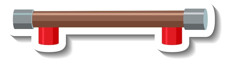 Kostenlose Vektor eine aufklebervorlage mit balance-bar-spielgeräten
