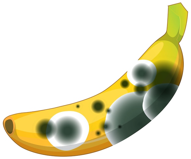 Kostenloser Vektor eine banane mit schimmel