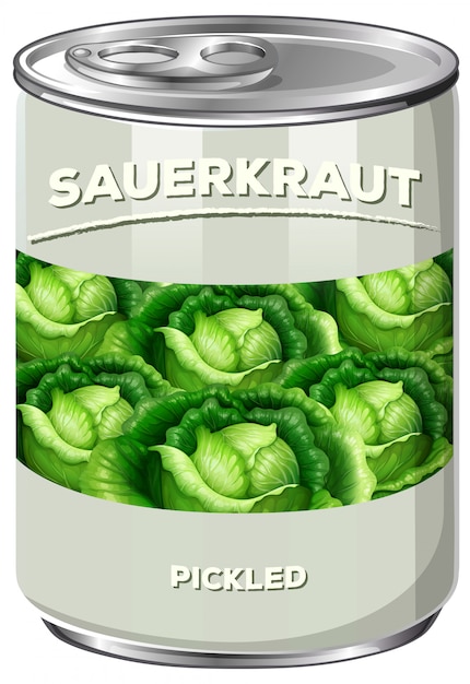 Eine dose sauerkraut