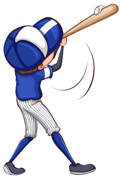 Eine einfache Zeichnung eines Baseballspielers