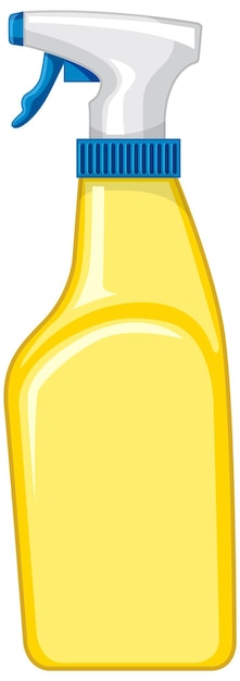 Eine Flasche Reinigungsspray auf weißem Hintergrund