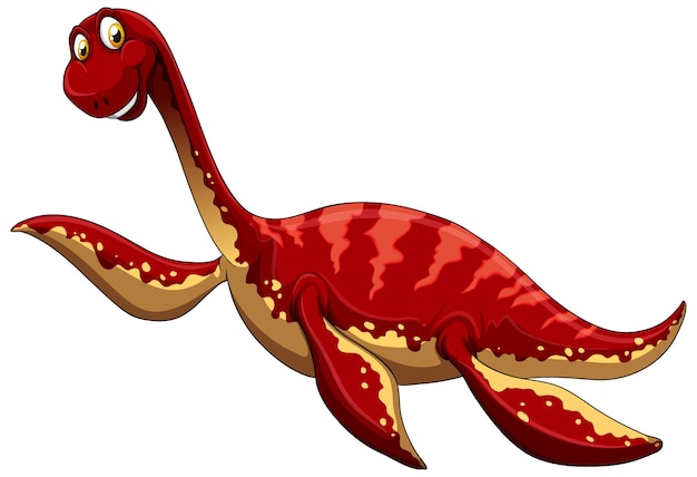 Kostenloser Vektor eine pliosaurus-dinosaurier-cartoon-figur
