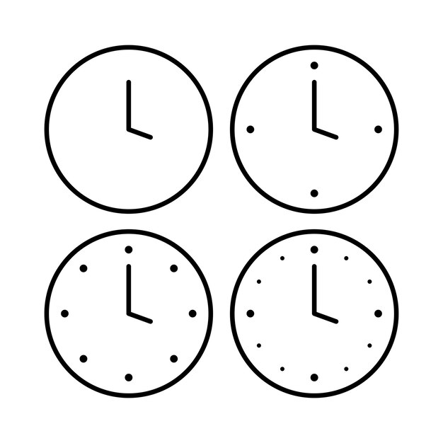 Einfache Gesichter der Uhr
