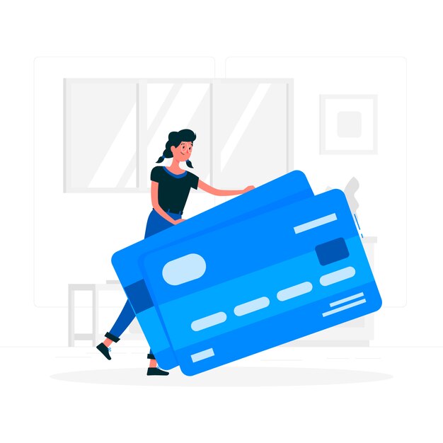 Einfache Kreditkartenkonzeptillustration