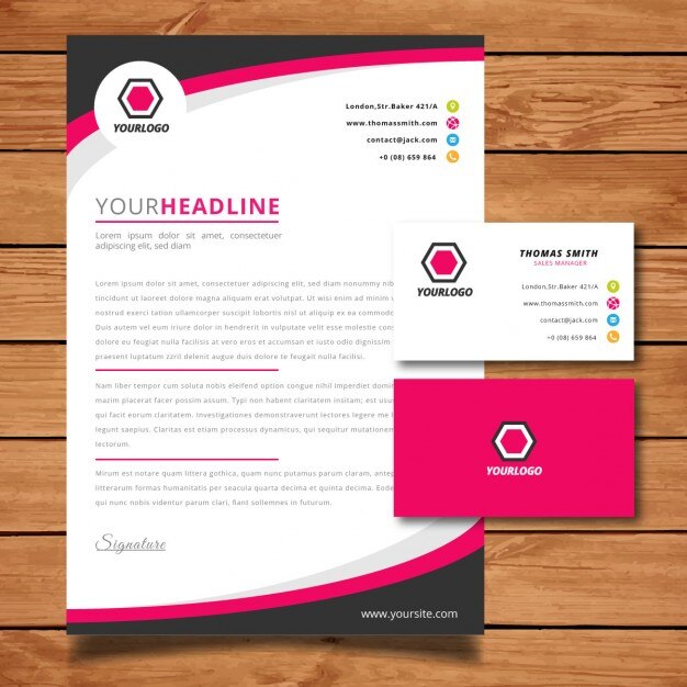 Kostenlose Vektor einfaches briefpapier design
