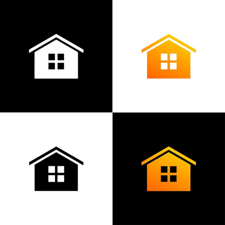 Kostenlose Vektor einfaches zuhause elegantes logo-design