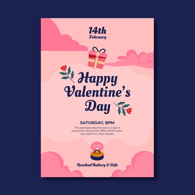 Einladungsvorlage für den Valentinstag