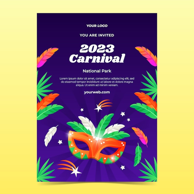 Einladungsvorlage für karnevalsfeiern