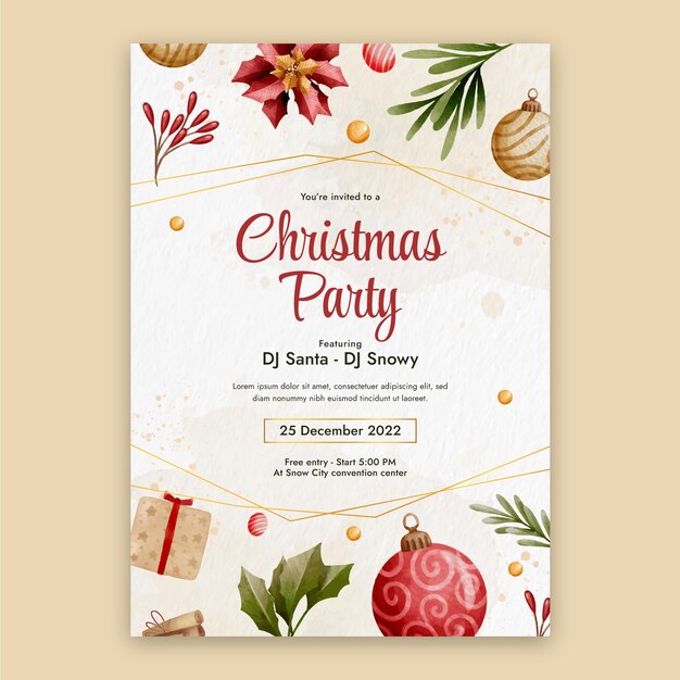 Einladungsvorlage für Weihnachtsfeiern