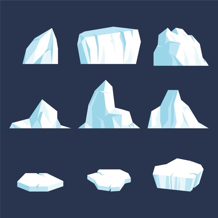 Kostenlose Vektor eisberg pack illustration design