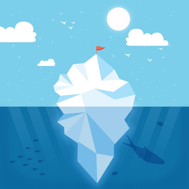 Kostenlose Vektor eisbergillustration