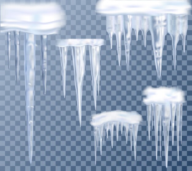 Eiszapfen Transparent Set
