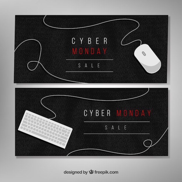 Elegante aquarell cyber ​​montag banner