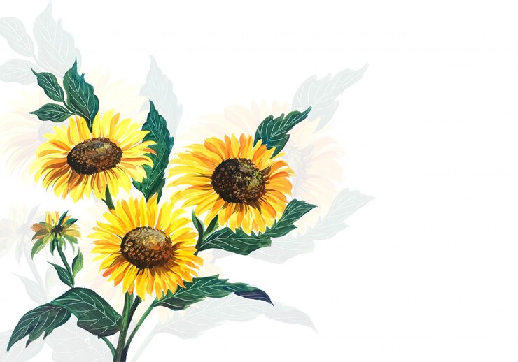Kostenlose Vektor elegante gelbe blumen