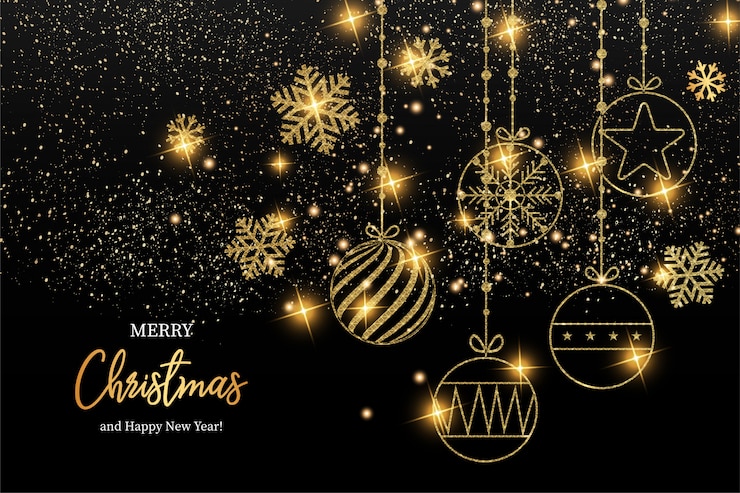 Kostenlose Vektor elegante grußkarte der frohen weihnachten und des guten rutsch ins neue jahr