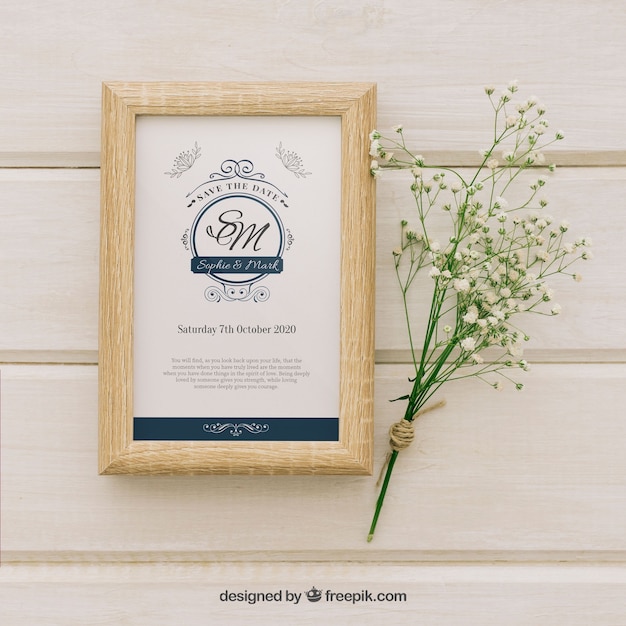 Elegante Hochzeitseinladung im Weinleseart