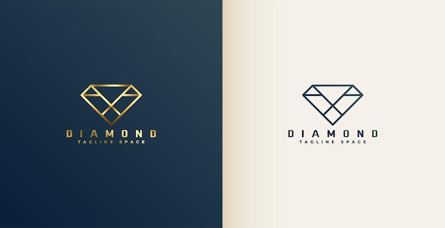 Kostenloser Vektor elegante logo-vorlage für diamantschmuck für das unternehmensbranding