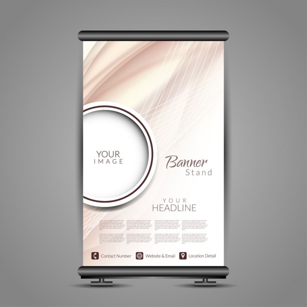 Elegante roll-up banner stand-design