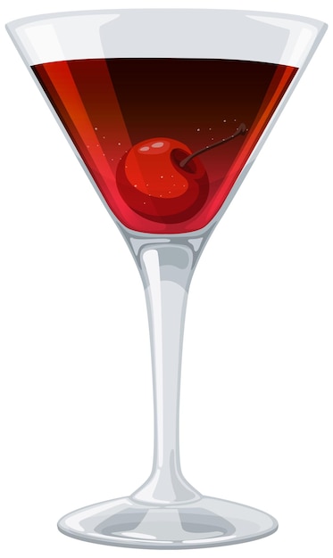 Eleganter Cocktail mit Kirschgarniere