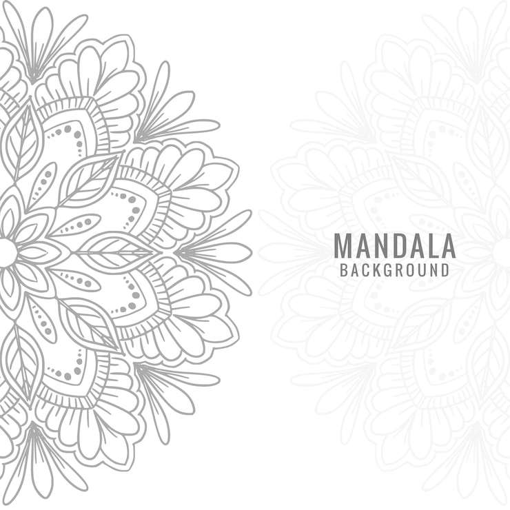 Kostenlose Vektor eleganter dekorativer mandala-hintergrund