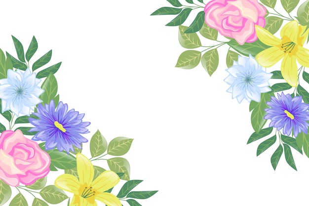 Eleganter Hintergrund mit blühenden Blumen