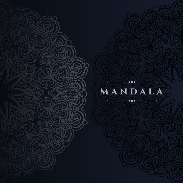 Kostenlose Vektor eleganter mandala-muster-hintergrund für das hintergrunddesign des grußes
