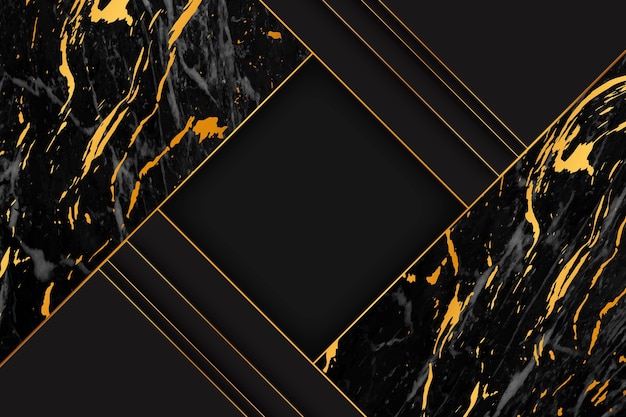 Kostenloser Vektor eleganter marmorhintergrund schwarz und gold