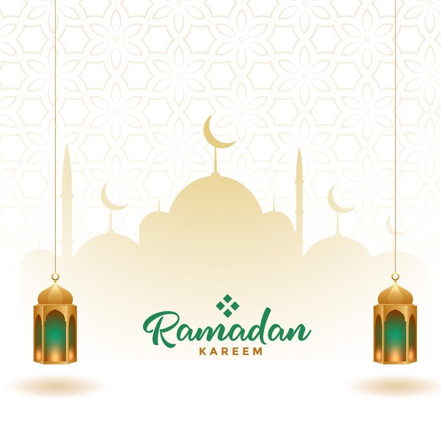 Elegantes dekoratives Kartendesign des Ramadan kareem