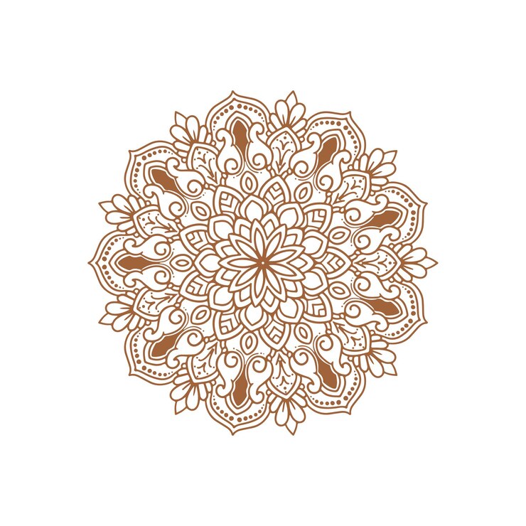 Kostenlose Vektor elegantes mandala-design dekorativer vintage-hintergrundvektor