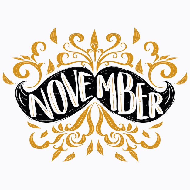 Elegantes movember schriftzug