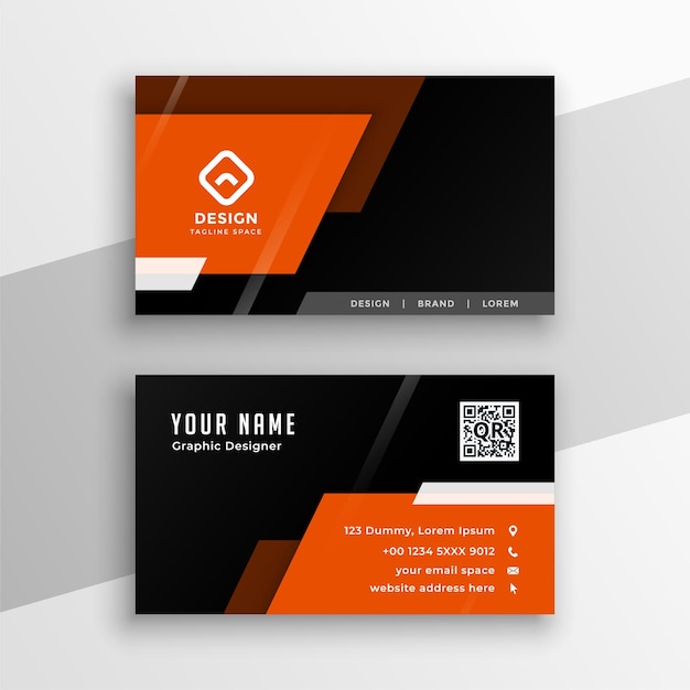 Elegantes und abstraktes corporate identity card-layout für individuelle informationen