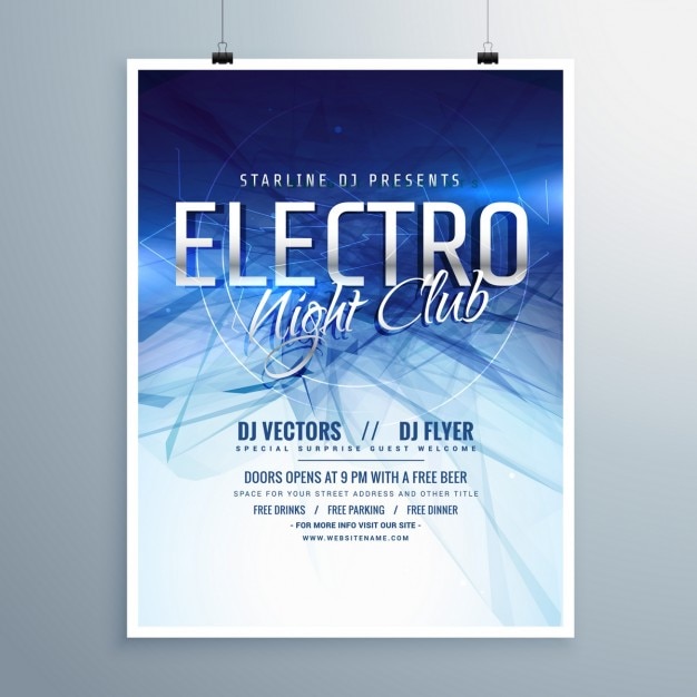 Elektro nachtclub-party-flyer-plakat-vorlage