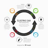 Kostenloser Vektor elektroauto-infografiken